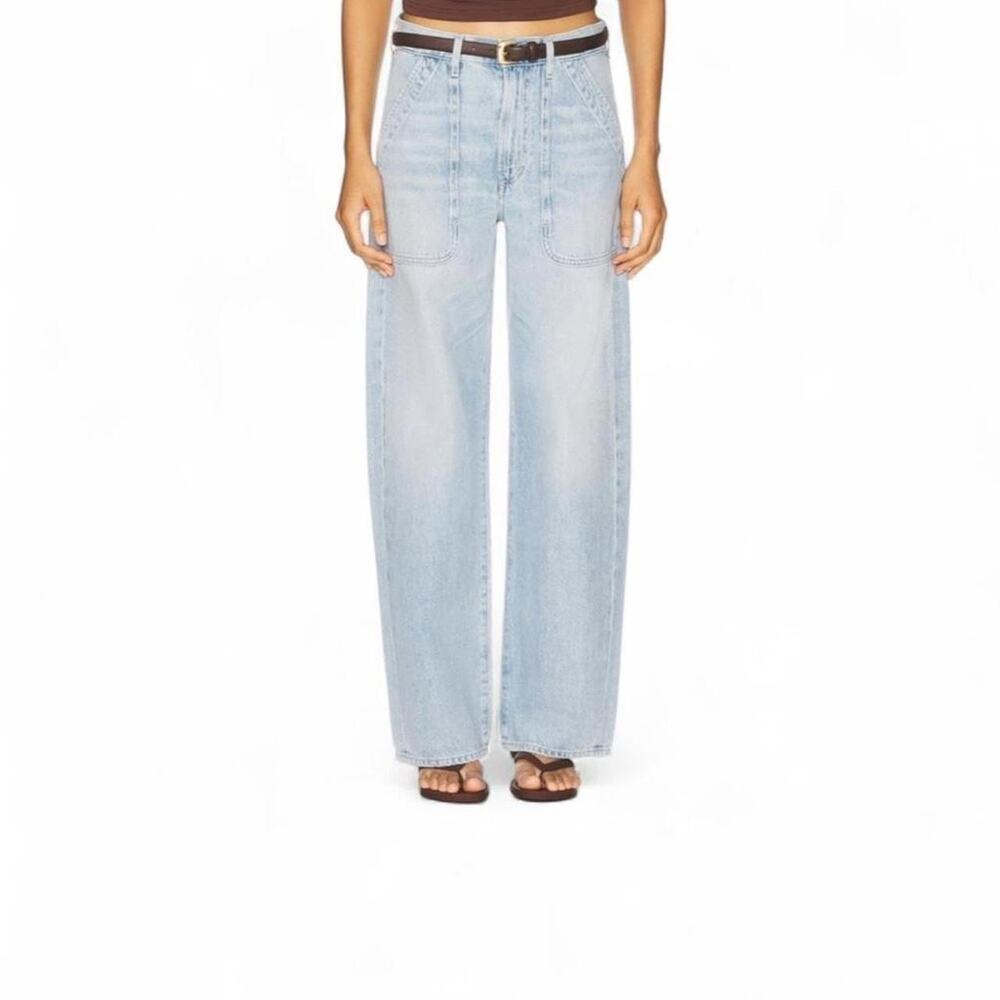 Citizens of Humanity Ayla Cargo Jeans Cloud Nine Light Blue Sz 23 Wide Leg NWOT